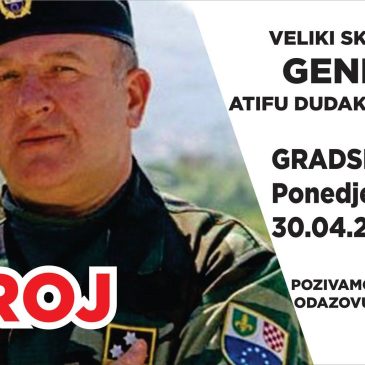 Skup podrške za generala Atifa Dudakovića: Dođite i budite jedinstveni kao u ratnom periodu