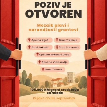 FONDACIJA MOZAIK OBJAVLJUJE POZIV ZA MLADE NA TERITORIJI OPĆINE KLJUČ
